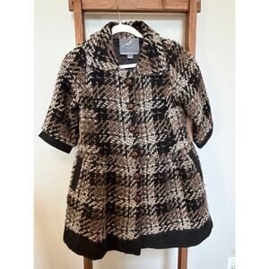 Knitted Dove | Anthropologie | Plaid Wool Blend | Coat